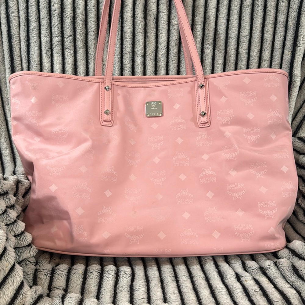 MCM Nylon Monogram Medium Dieter Shopper Tote